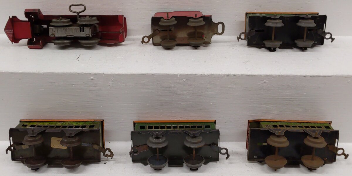 Joy Line 357 Vintage O Wind-Up Steam Passenger Set/Box