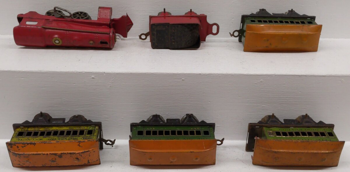 Joy Line 357 Vintage O Wind-Up Steam Passenger Set/Box