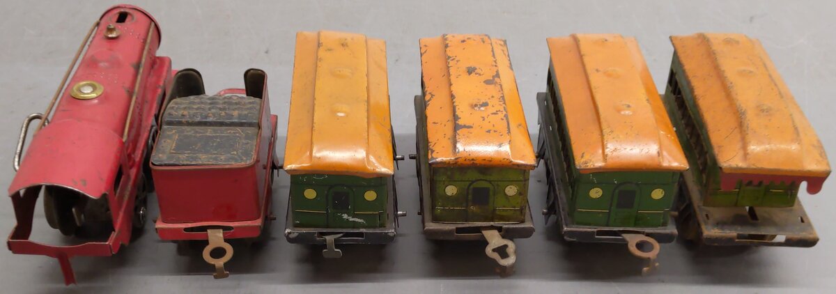 Joy Line 357 Vintage O Wind-Up Steam Passenger Set/Box