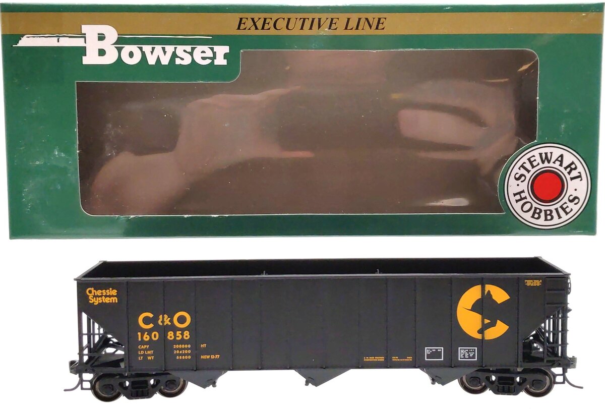 Bowser 40636 HO Scale C&O/Chessie 100-Ton Hopper #160858 LN/Box