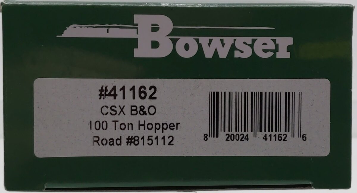 Bowser 41162 HO CSX/B&O 100-Ton 3-Bay Hopper #815112 LN/Box