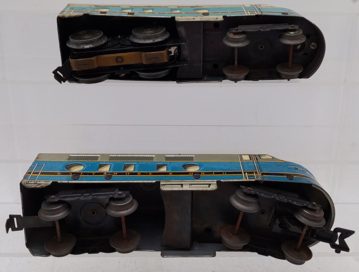 Marx 62 Vintage O Gauge Baltimore & Ohio F-3 AA Diesel Locomotives VG