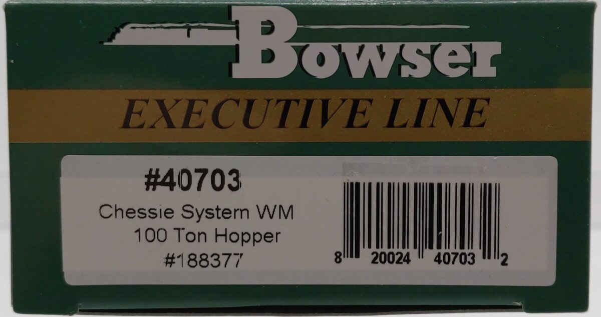 Bowser 40703 HO Scale Chessie WM 100T Hopper #188377 LN/Box