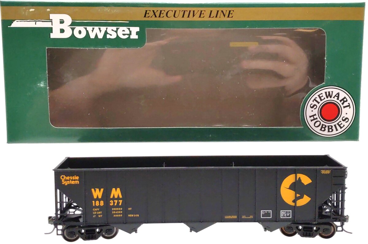 Bowser 40703 HO Scale Chessie WM 100T Hopper #188377 LN/Box