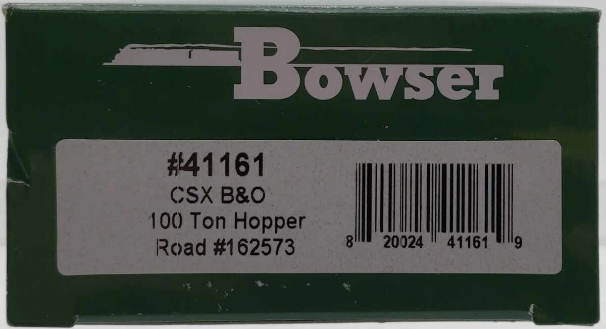 Bowser 41161 HO CSX/B&O 100-Ton 3-Bay Hopper Executive Line #162573 LN/Box