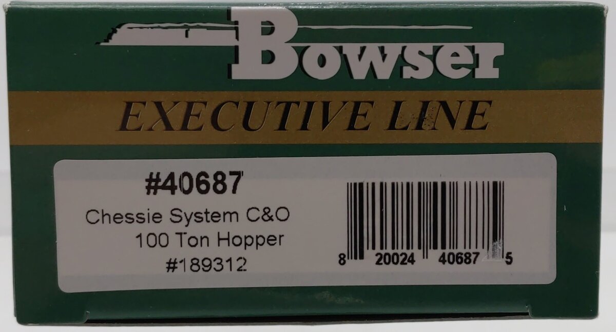 Bowser 40687 HO Scale Chessie C&O Hopper Car #189312 LN/Box