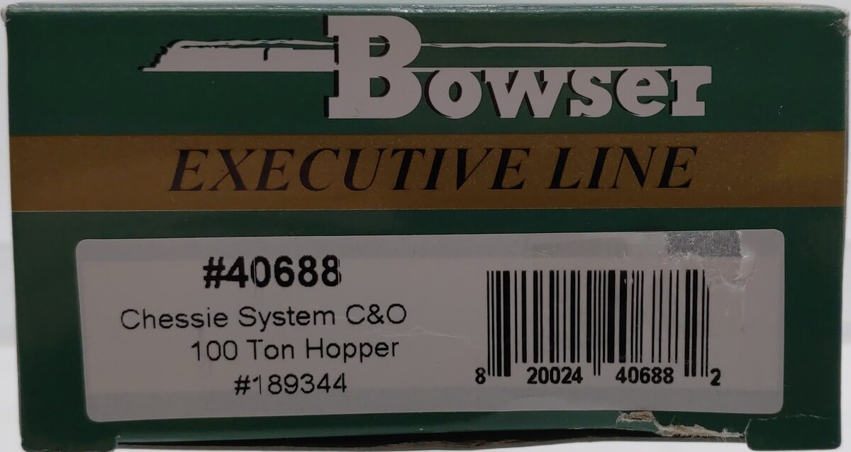 Bowser 40688 HO Scale Chessie System C&O Hopper Car #189344 LN/Box