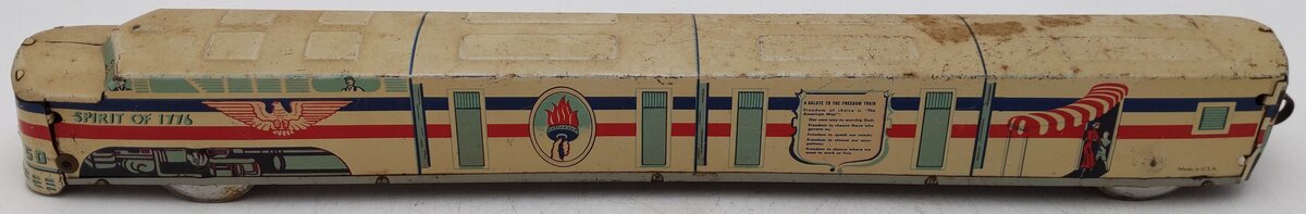 Vintage Custom Gauge American Freedom Train Wind Up Diesel Locomotive #1776 VG