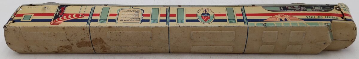 Vintage Custom Gauge American Freedom Train Wind Up Diesel Locomotive #1776 VG