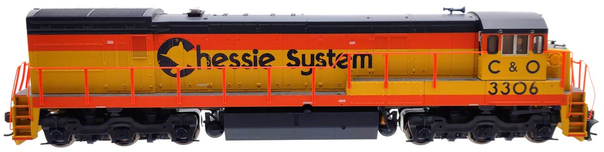 Atlas 7417 HO Scale Chessie/C&O U30C Phase 2 Locomotive #3306 w/DCC EX/Box