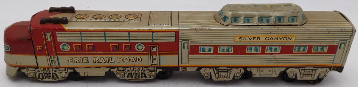 Vintage Custom Gauge Erie Railroad Silver Canyon Diesel Locomotive #2358 VG