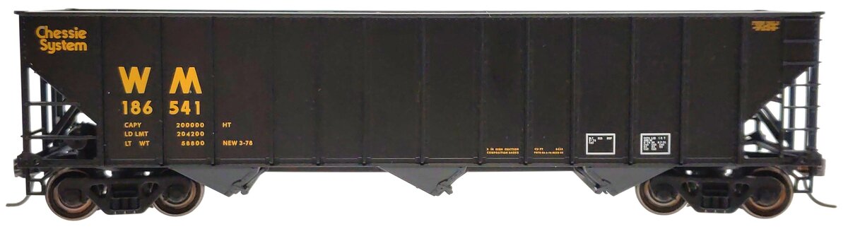 Bowser 40642 HO Chessie/WM 100-Ton Hopper #186541 LN/Box