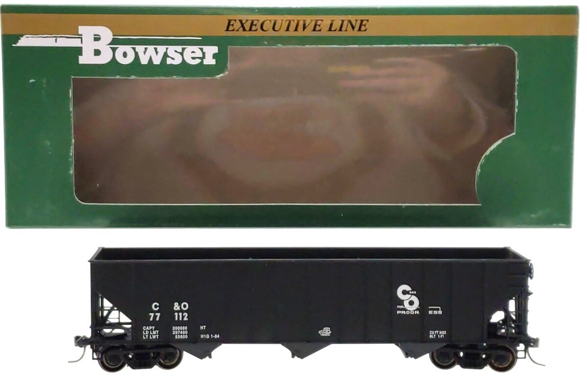 Bowser 40671 HO Chesapeake & Ohio 100-Ton 3-Bay Hopper #77112 LN/Box