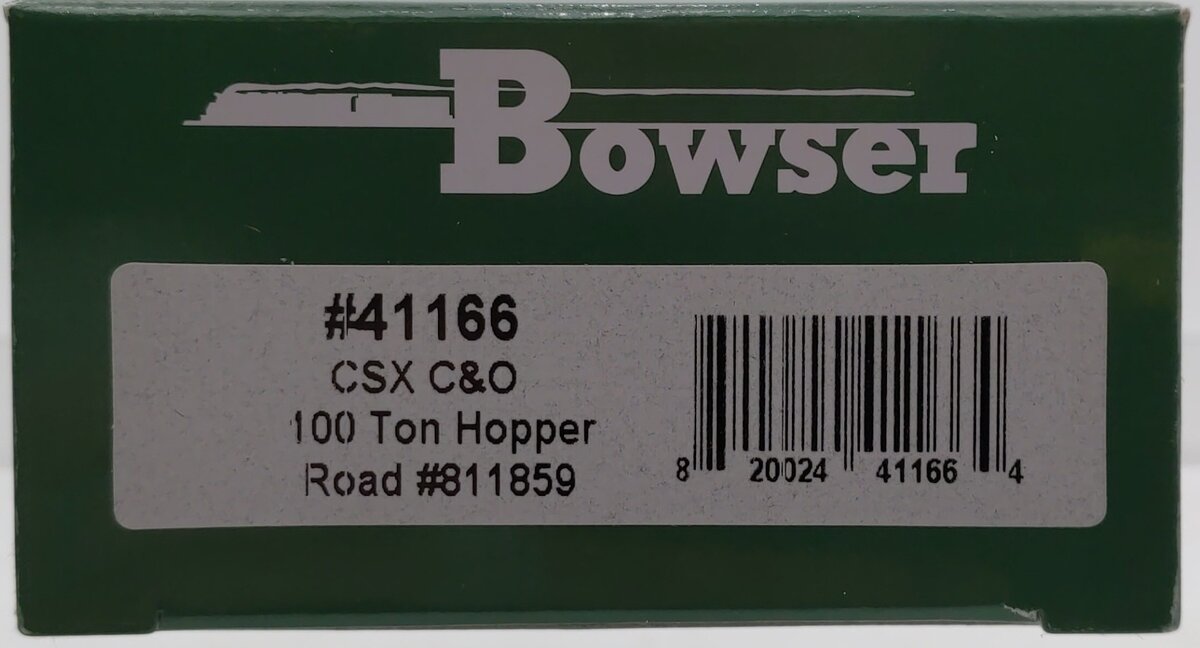 Bowser 41166 HO CSX/C&O 100-Ton 3-Bay Hopper Executive Line #811859 LN/Box