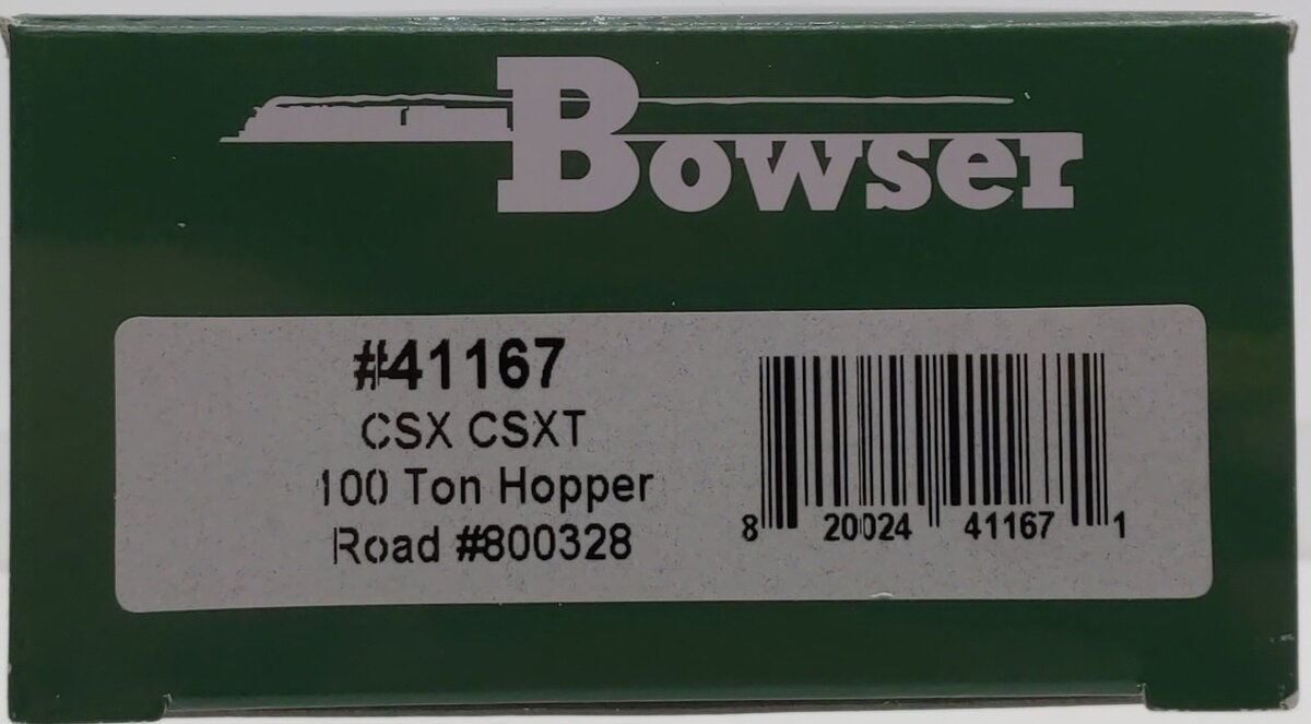 Bowser 41167 HO CSX/CSXT 100-Ton 3-Bay Hopper Executive Line #800328 LN/Box