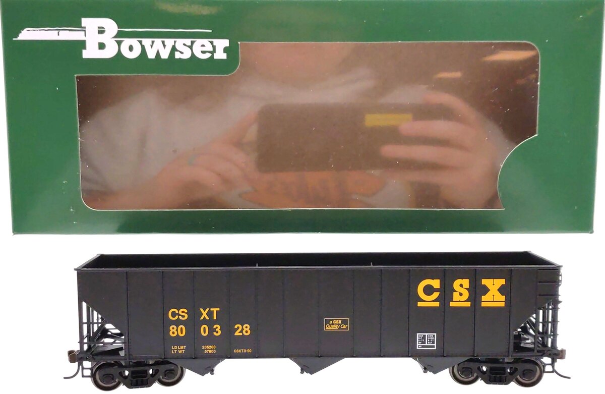 Bowser 41167 HO CSX/CSXT 100-Ton 3-Bay Hopper Executive Line #800328 LN/Box