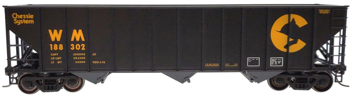 Bowser 40701 HO Chessie/WM 100-Ton Hopper#188302 LN/Box
