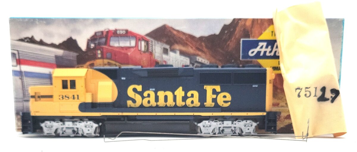 Athearn 4581 HO Scale Santa Fe Powered GP50 Diesel Locomotive #3841 EX/Box