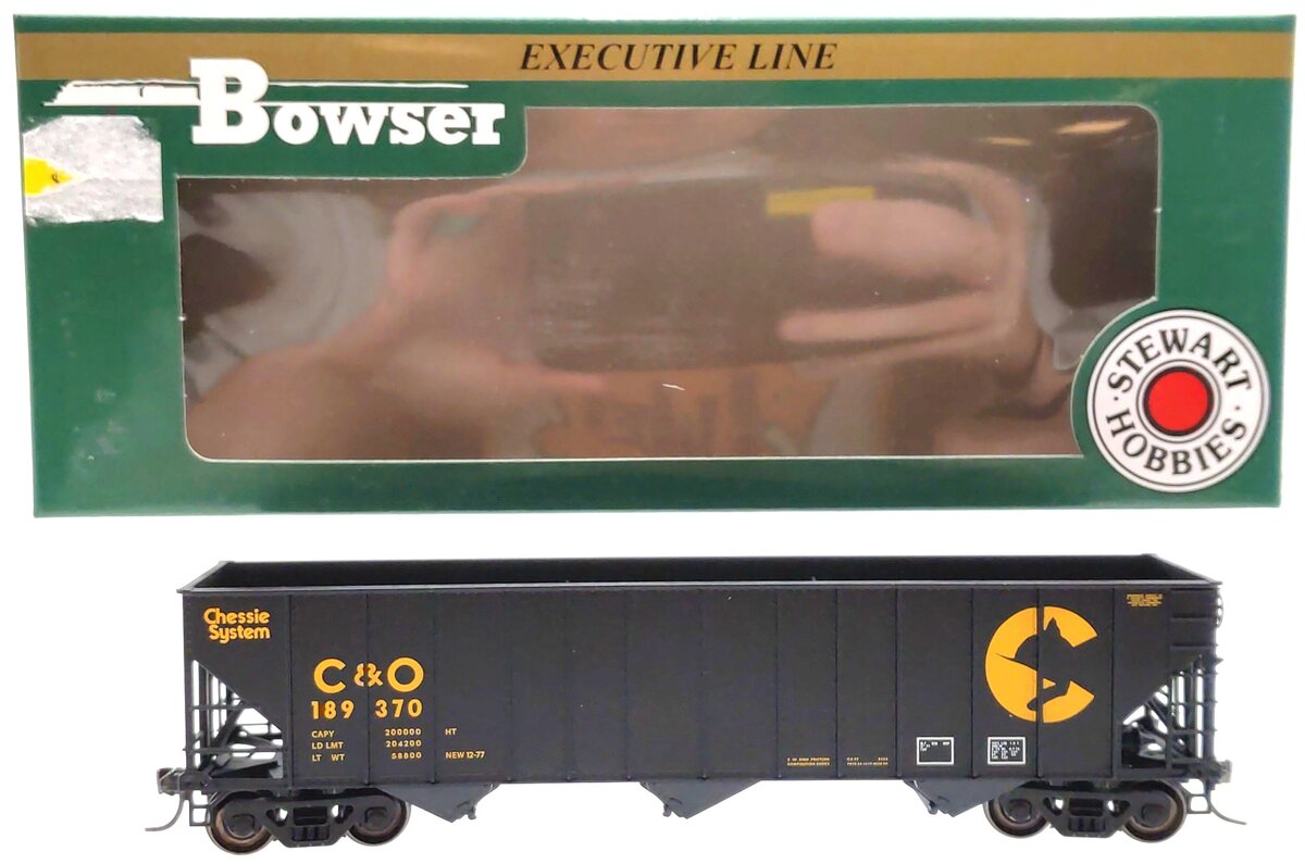 Bowser 40690 HO Scale Chessie/C&O 100T Hopper Car #189370 LN/Box