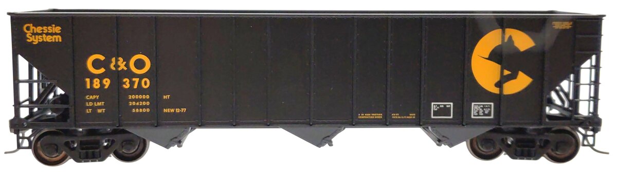 Bowser 40690 HO Scale Chessie/C&O 100T Hopper Car #189370 LN/Box