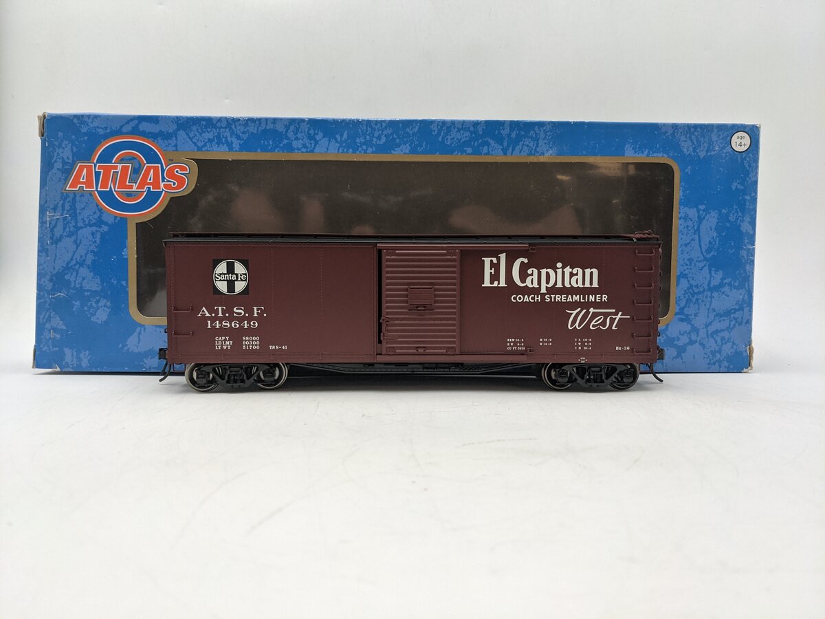 Atlas 3002616-1 O Atchison Topeka Santa Fe USRA Steel Boxcar #148649 2-Rail LN/Box
