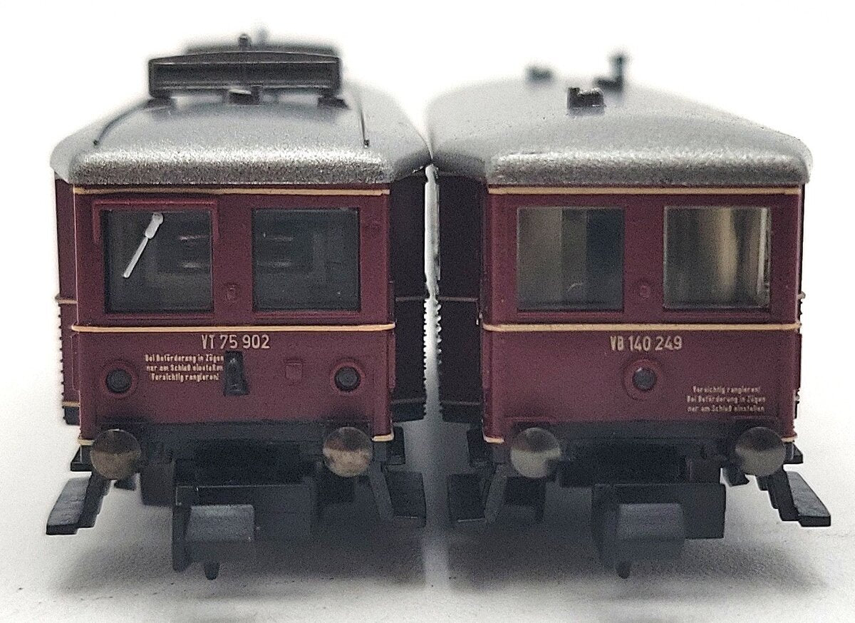Trix 12528 N Scale Cl VT 75/VB 140 Rail Cars EX/Box