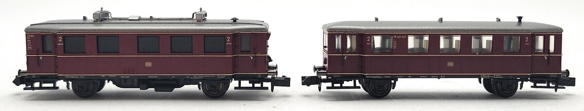 Trix 12528 N Scale Cl VT 75/VB 140 Rail Cars EX/Box