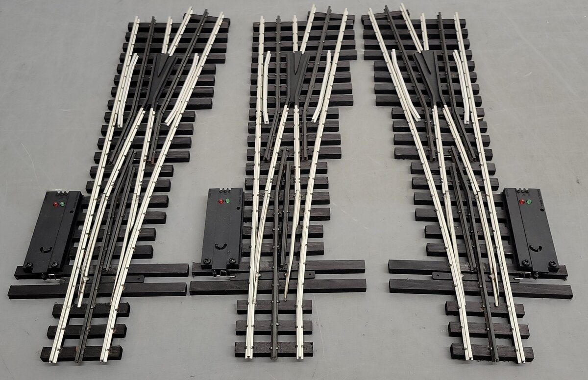 Ross Custom Switches O Gauge Left and Right Hand Switches; 101LH, 100RH x 2 [3] VG