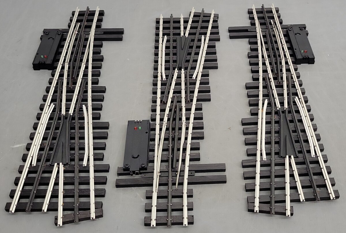 Ross Custom Switches O Gauge Left and Right Hand Switches; 101LH, 100RH x 2 [3] VG