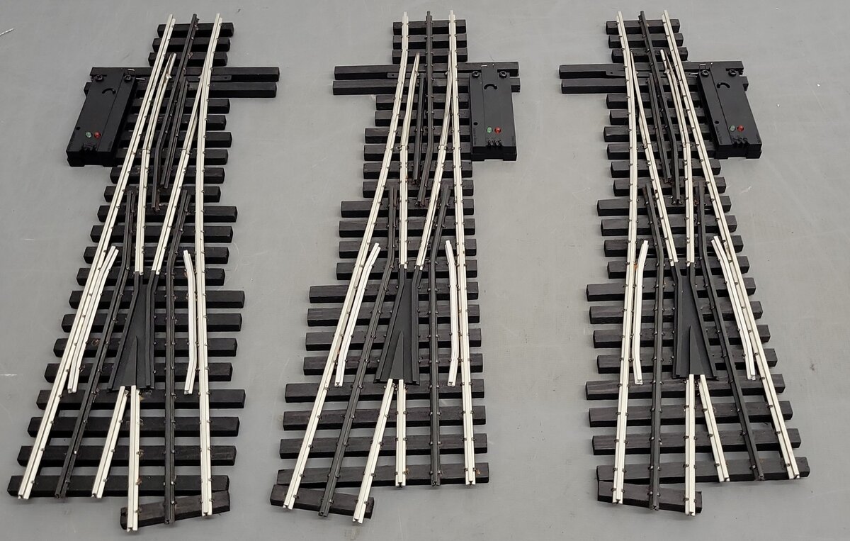 Ross Custom Switches O Gauge Left and Right Hand Switches; 101LH, 100RH x 2 [3] VG