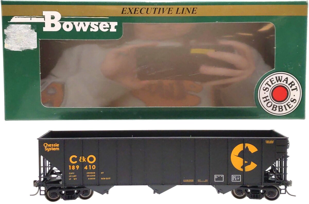Bowser 40691 HO Scale Chessie/C&O 100T Hopper Car #189410 LN/Box