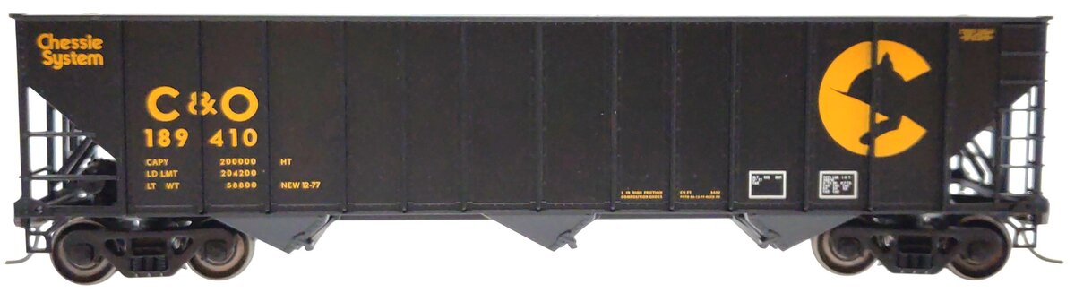 Bowser 40691 HO Scale Chessie/C&O 100T Hopper Car #189410 LN/Box