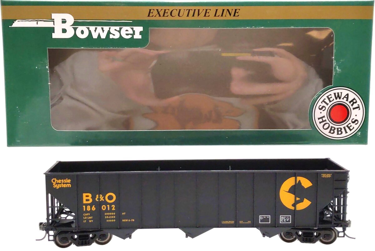 Bowser 40693 HO Scale Chessie/B&O 100T Hopper Car #186012 LN/Box