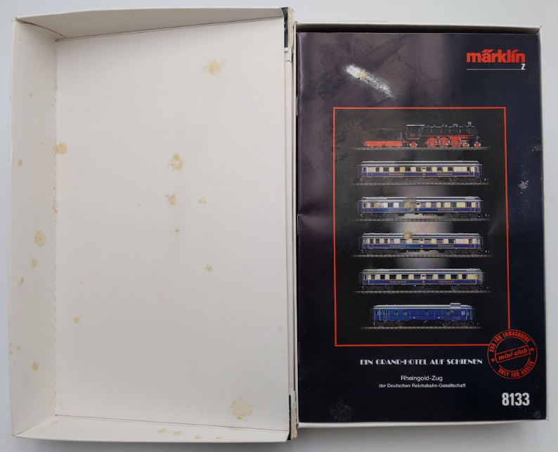 Marklin 8133 Z Gauge Rheingold Steam Passenger Train Set VG/Box