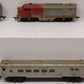 Vintage HO Scale Santa Fe Passenger Car Diesel Locomotive Set VG