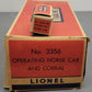 Lionel 3356 Vintage O Santa Fe Operating Horse Platform & Car VG/Box