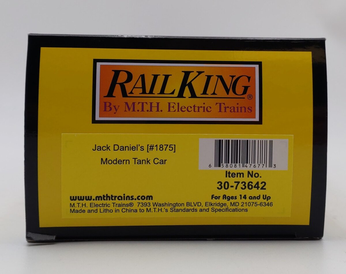 MTH 30-73642 Jack Daniel's O Tank Car #1875 LN/Box