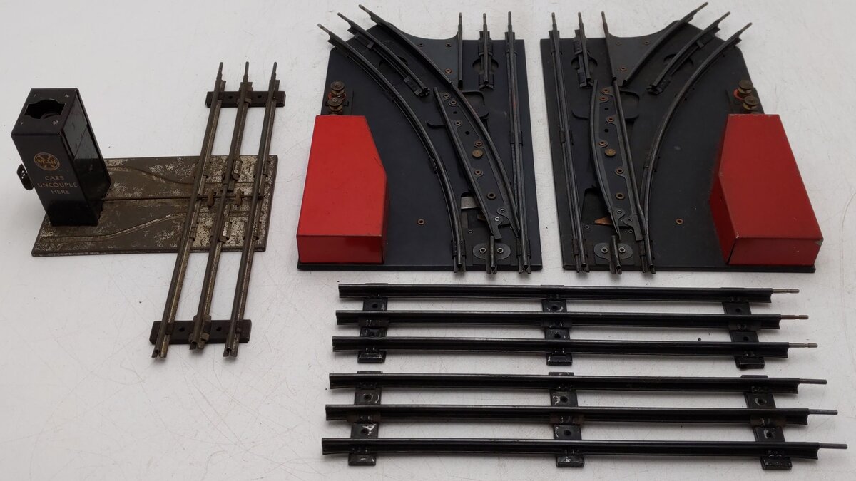 Marx 1590 Vintage O 027 Remote Control Switches (Pair) & Bumpers - Set Box/Box