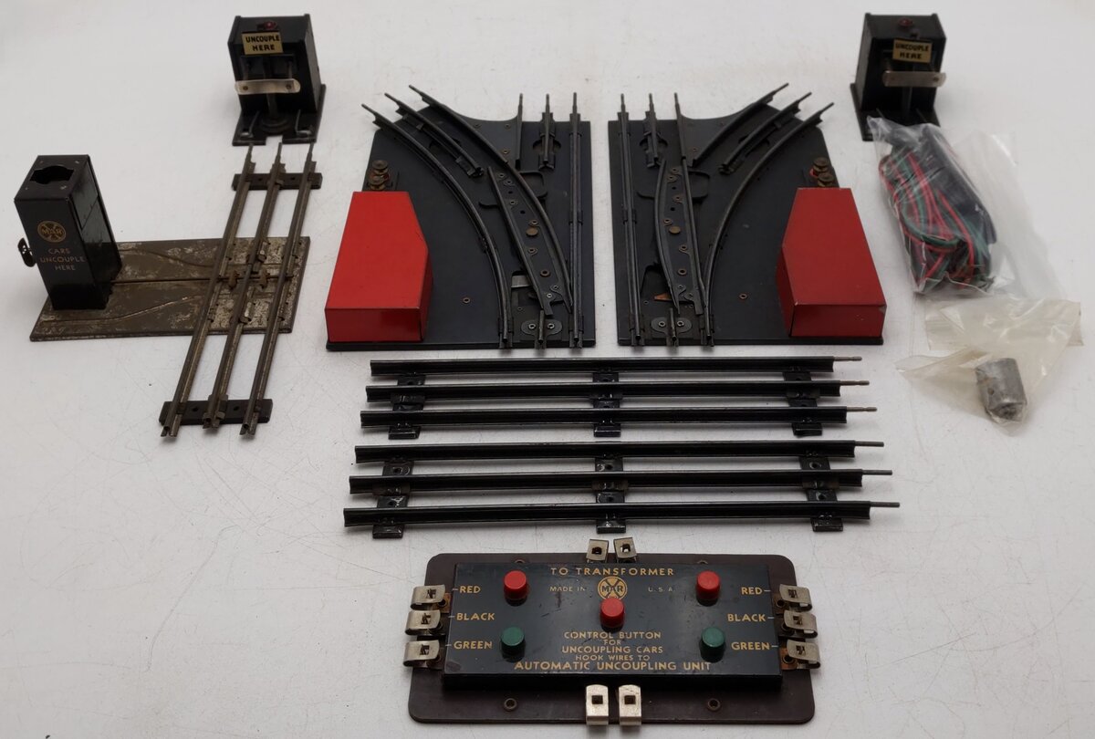Marx 1590 Vintage O 027 Remote Control Switches (Pair) & Bumpers - Set Box/Box