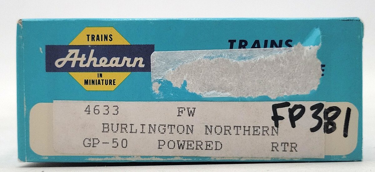 Athearn 4633 HO Burlington Northern GP-50 Powered Diesel Locomotive #3148 EX/Box