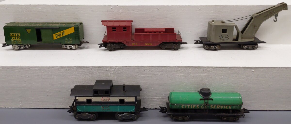 Marx O Gauge Vintage Freight Cars #1950,5586,18326,2532 [5] VG