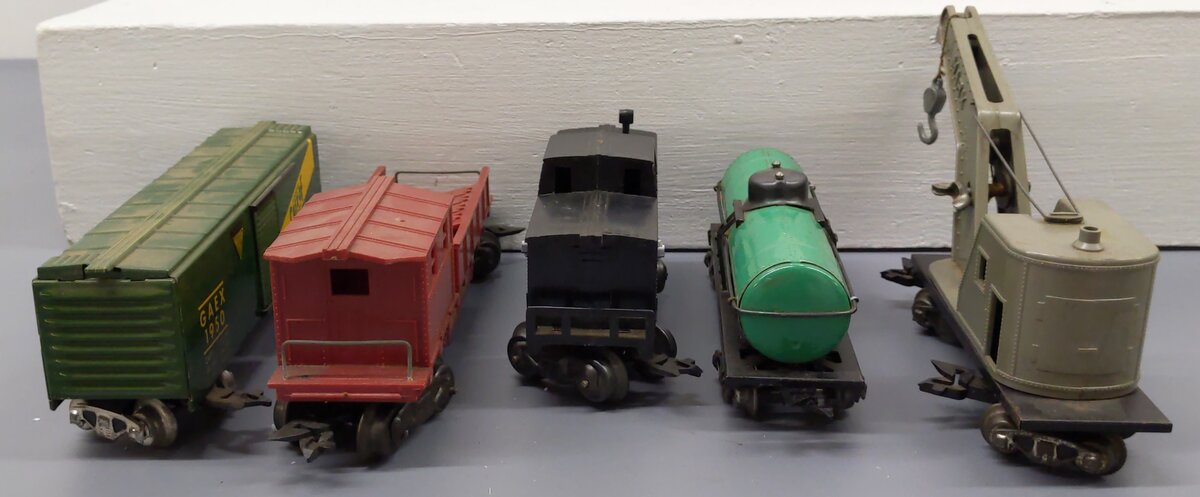 Marx O Gauge Vintage Freight Cars #1950,5586,18326,2532 [5] VG