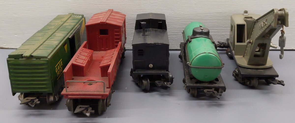 Marx O Gauge Vintage Freight Cars #1950,5586,18326,2532 [5] VG