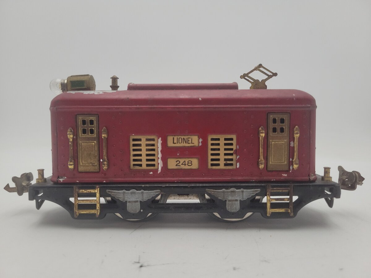 Lionel 248 Vintage O Prewar 0-4-0 Tinplate Powered Electric Locomotive VG