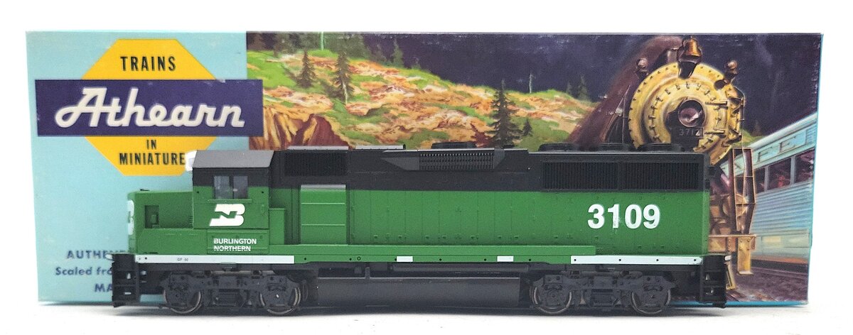 Athearn 4709 HO Scale Burlington Northern GP40-2 Powered Diesel Locomotive #3109 EX/Box