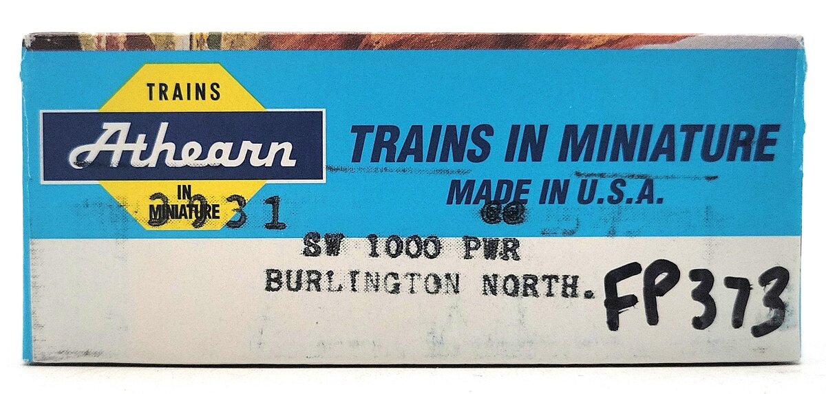 Athearn 3931 HO Burlington Northern SW 1000 Diesel Locomotive #441 EX/Box