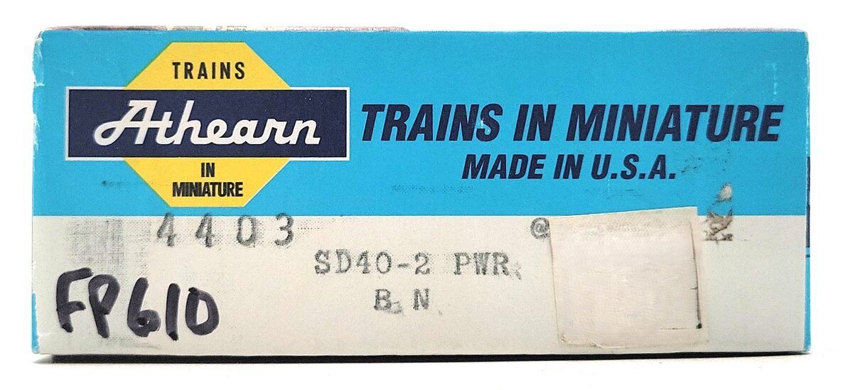 Athearn 4403 HO Burlington Northern SD40-2 Powered Diesel Locomotive #7050 EX/Box
