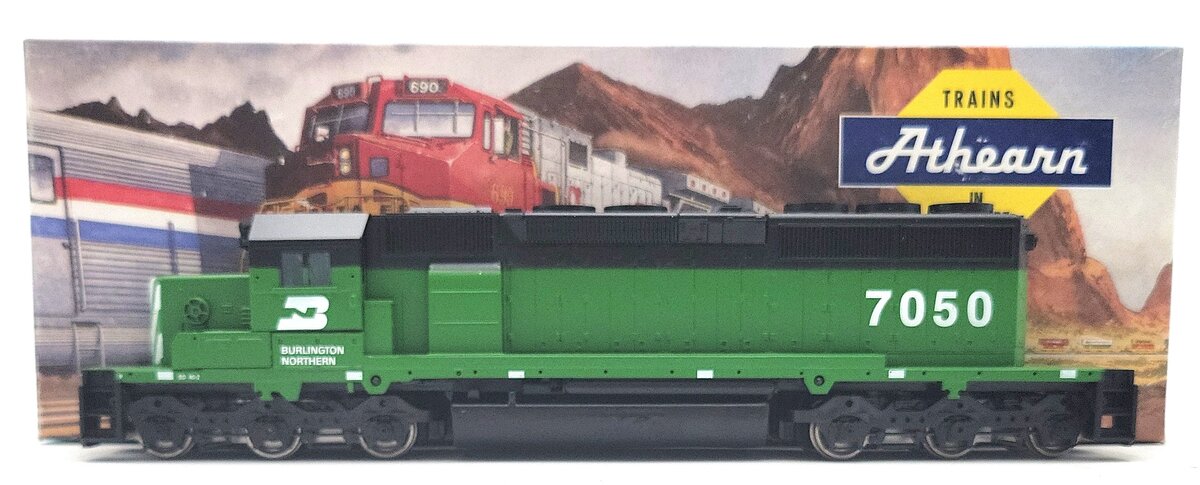 Athearn 4403 HO Burlington Northern SD40-2 Powered Diesel Locomotive #7050 EX/Box