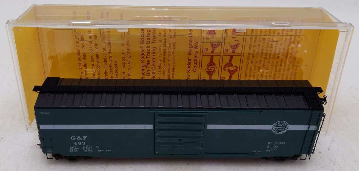 Kadee 6108 HO Scale Georgia & Florida 50' PS-1 Boxcar w/ Scale Coupler #483 EX/Box