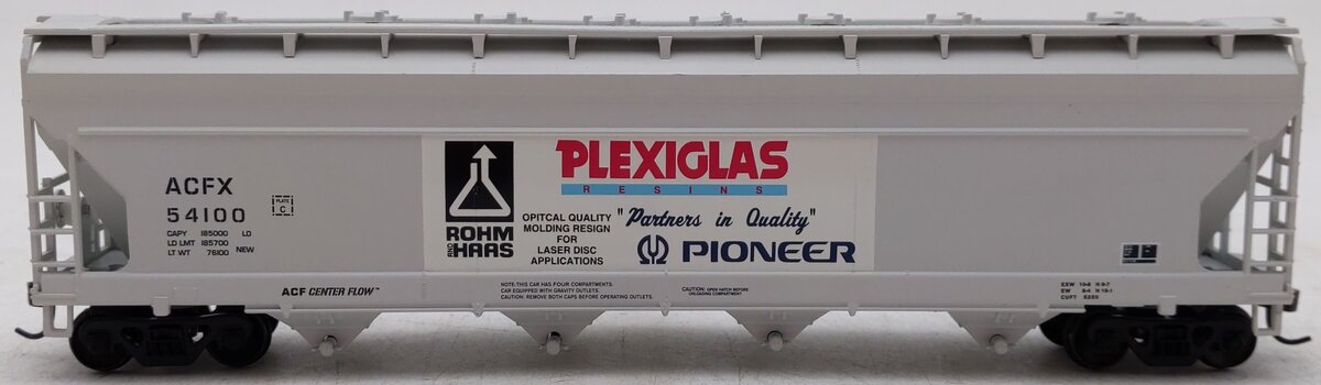 Athearn 7204 HO Scale Plexiglas ACF Centerflow Hopper #54100 EX/Box